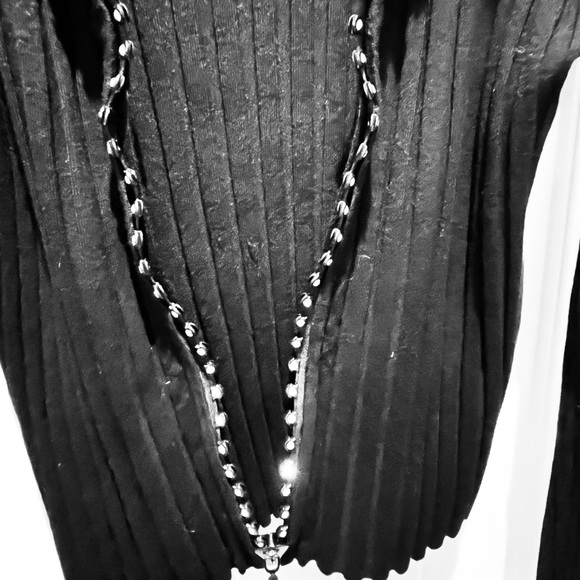 Long sleeve Cardigan- Diamond Rhinestone Zipper - Picture 5 of 6